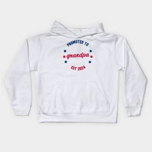 promoted to grandpa est 2024 Kids Hoodie